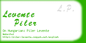 levente piler business card